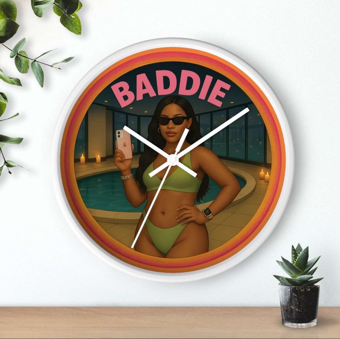 Baddie Retro Wall Clock
